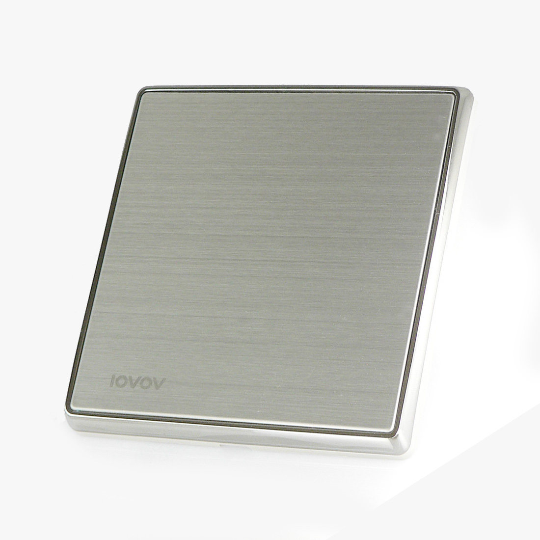 正品洛弗面板 空白面板银色不锈钢盖板 金属拉丝开关插座86型墙壁