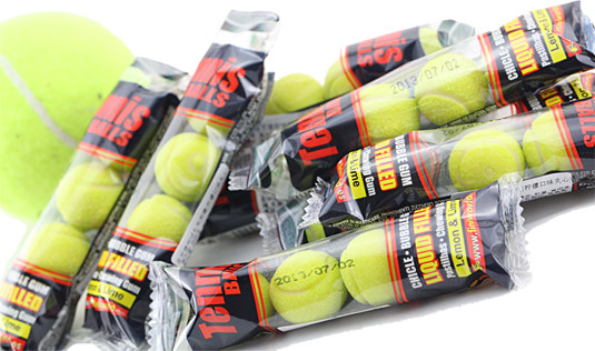 西班牙菲尼fini网球口香糖80后怀旧网球柠檬味夹心泡泡糖