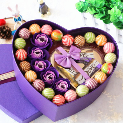 52颗阿尔卑斯水果味棒棒糖礼盒装 送女友生日情人节表白创意礼物