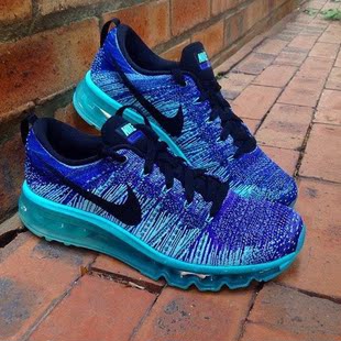 識貨推薦耐克/nike flyknit air max 彩虹全掌氣墊飛線620659-501