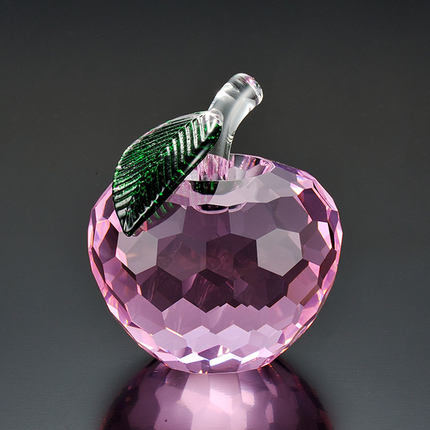 diy水晶苹果摆件创意圣诞节礼物浪漫实用新奇送女友闺蜜刻字_7折现价