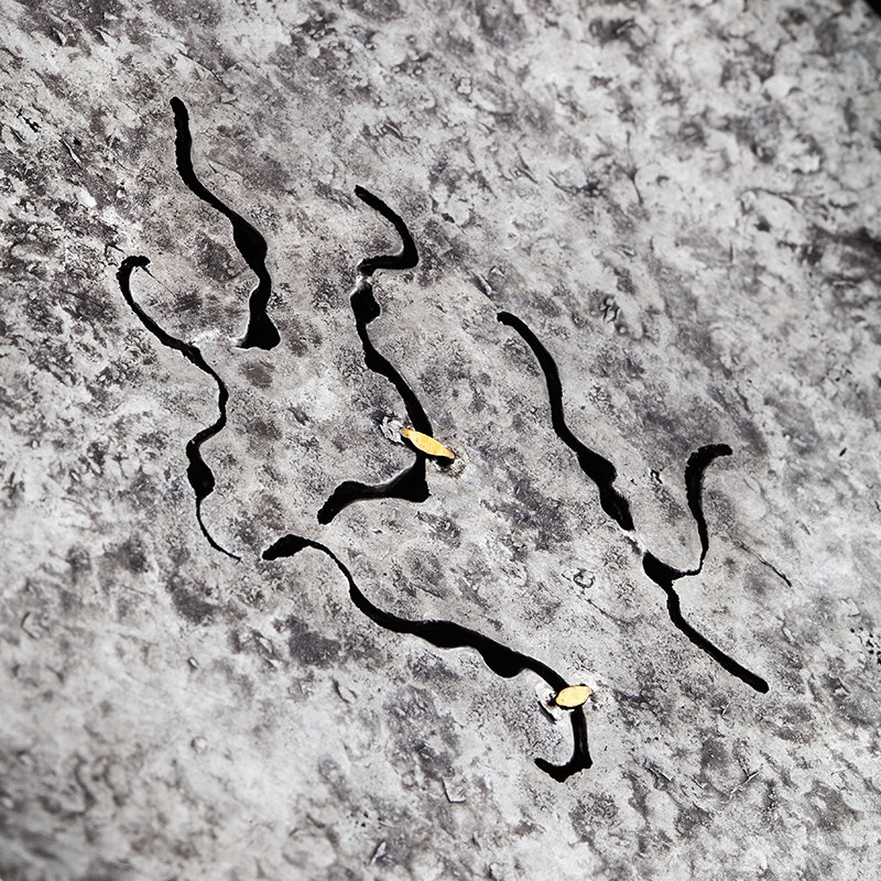 龙颜堂纯锡虫蚀锔钉壶承手打出干泡盘壶托储水茶盘名家郑天泗监制