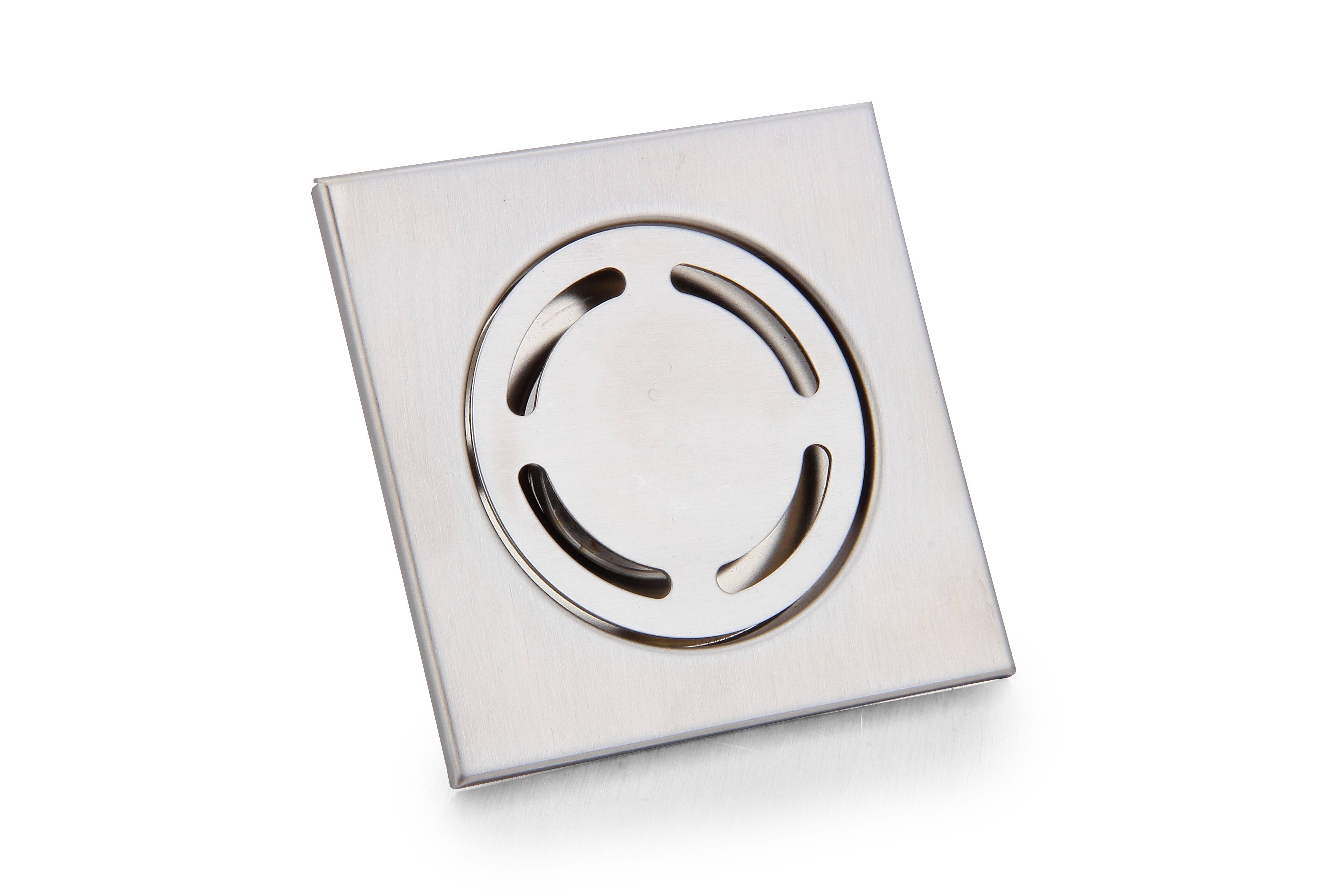 酒店卫生间家用浴室加厚不锈钢正方形防臭下水弹跳弹簧地漏包邮