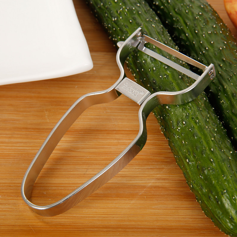 老爹304不锈钢水果削皮刀 厨房蔬菜瓜果刨刀去皮刮刀水果削皮器