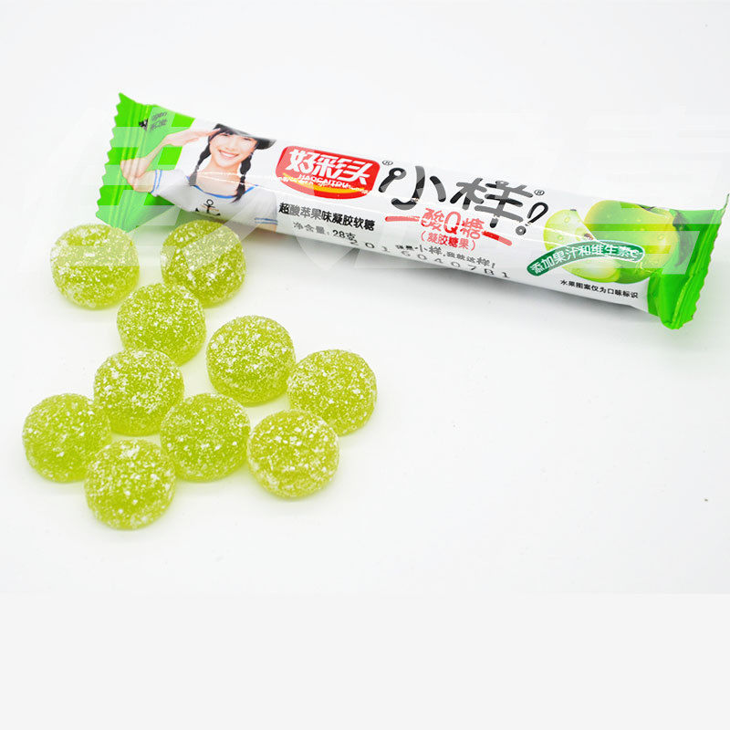 好彩头 小样酸q糖28g一条 酸甜糖果小样糖 橡皮糖 儿童零食品