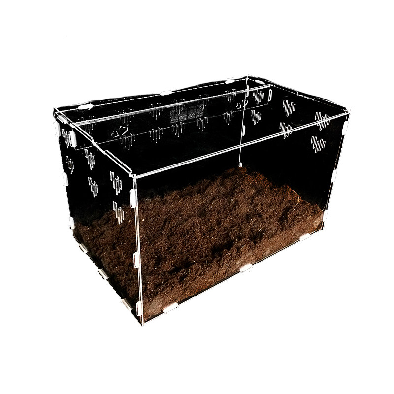 包邮zoog亚克力透明爬虫箱爬宠盒蜘蛛蝎子地栖饲养箱50*30*30cm