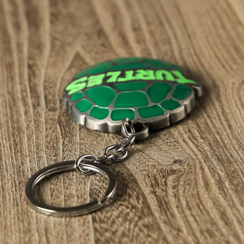 玩悦计划 忍者神龟龟壳造型金属钥匙扣动漫周边饰品质感挂件礼物
