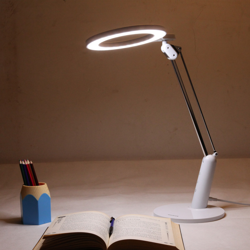 冠雅减蓝光护眼灯儿童学生学习书桌床头阅读led台灯环形漫射光