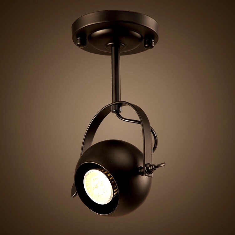 美式复古loft工业风轨道射灯客厅服装店酒吧吧台创意led射灯灯饰