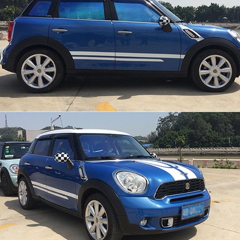 宝马mini迷你拉花贴纸cooper countryman车身拉花车边裙装饰贴纸