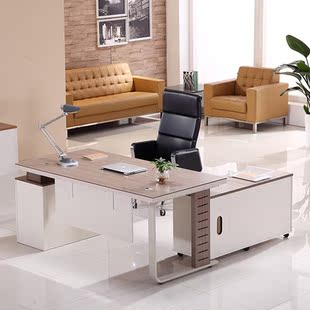 广州办公家具简约现代大班台老板桌时尚办公桌总裁桌经理桌椅组合