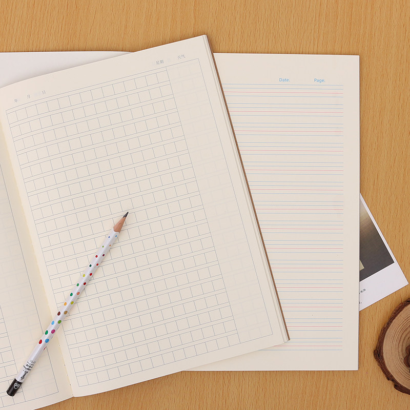 牛皮纸封面16k作文本英语本厚 b5作业本小学初中学生学习用品本子