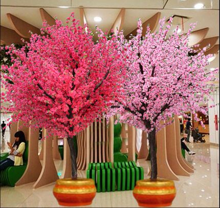 仿真樱花树 桃花树假樱花树许愿樱花树 婚庆舞台道具树酒店装饰树_7折