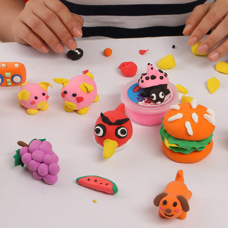 超轻粘土24色杯装36色套装3d彩泥橡皮泥无毒黏土儿童diy手工玩具