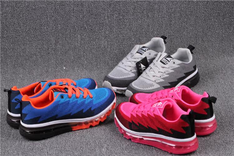 情侣鞋春夏季休闲鞋全掌气垫鞋飞织运动鞋跑步鞋透气网面鞋