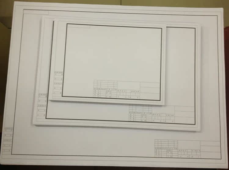 包郵a3有框繪圖紙 a2馬克筆專用紙 a1畫圖紙帶框 a4工程製圖紙