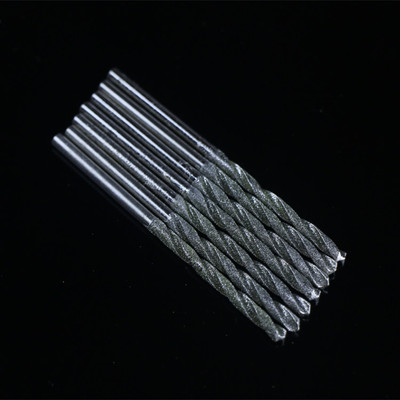 直柄金钢砂麻花钻玉石翡翠琥珀蜜蜡绿松石打孔针金刚砂钻头