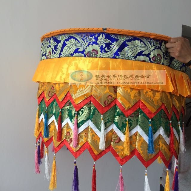 伞盖宝伞 佛教工艺品佛堂装饰藏式风格装饰万命伞藏式面天棚挂帘