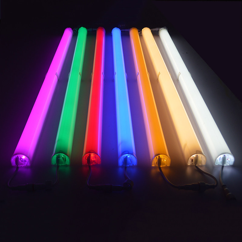 led数码管护栏管内外控六段七彩跑马灯户外防水霓虹灯轮廓线条灯