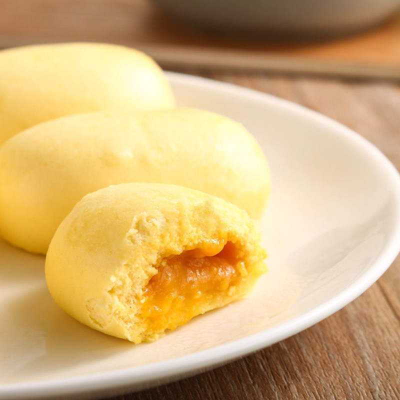 舒汇金瓜流沙包300g粗粮馒头南瓜奶黄包方便速冻面点点心奶黄馒头_双