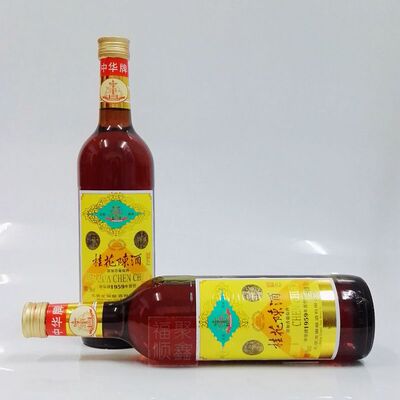 北京特产中华牌桂花陈酒甜加香葡萄酒桂花酒红酒15度2瓶包邮