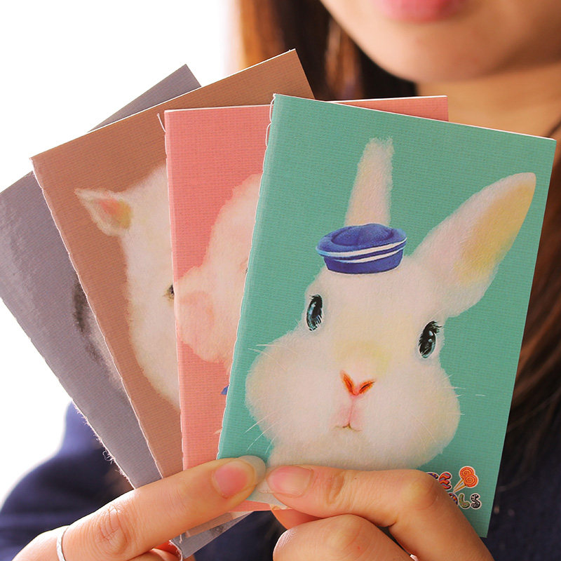 小学生奖品萌萌卡通动物掌中记事本日程车线本笔记本韩国创意文具