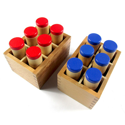 蒙台蒙特梭利蒙氏感官教育专业早教教具音筒音筒杂音桶听觉训练