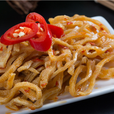 麻辣丝湖南常德特产北堤 香辣油豆皮豆干开胃零食小吃辣条熟食80g