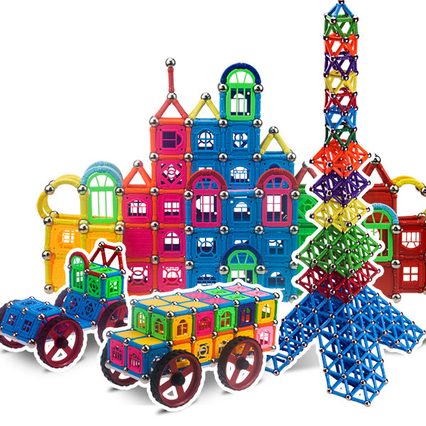 科博磁力棒乐拼积木968件益智拼插磁性磁铁儿童创意拼图玩具3-7岁