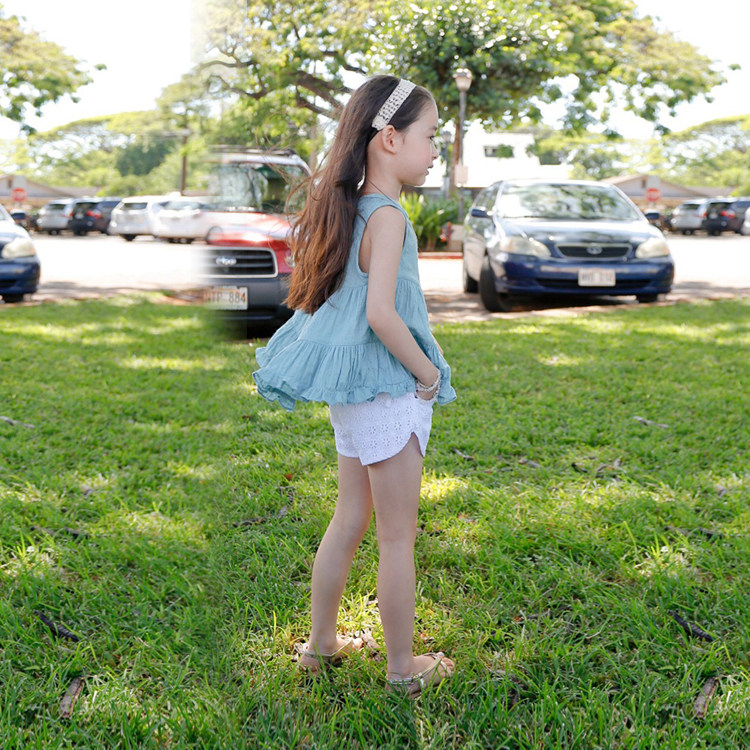 2017春装夏款韩版童装女童宝宝背带短裤女孩吊带连体裤中大童裤子