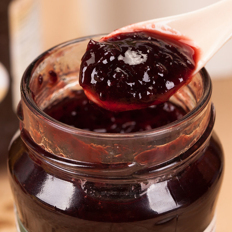 德国进口水果酱无蔗糖低gi食品果糖黑加仑果酱330g 面包早餐酱料
