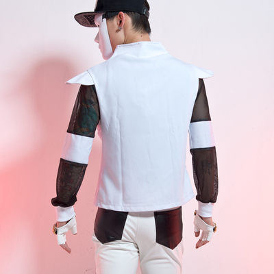 鬼步舞衣服 套装 男士修身卫衣夜店男歌手演出服装酒吧男dj外套潮