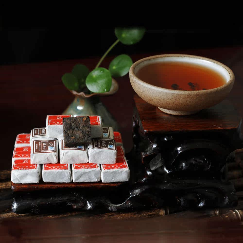 云南普洱茶砖 老茶料特级熟茶 陈香小方砖 迷你小沱茶 560g包邮