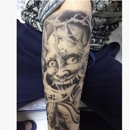 般若佛头纹身贴 防水男女花臂纹身贴纸 手臂大图持久仿真刺青