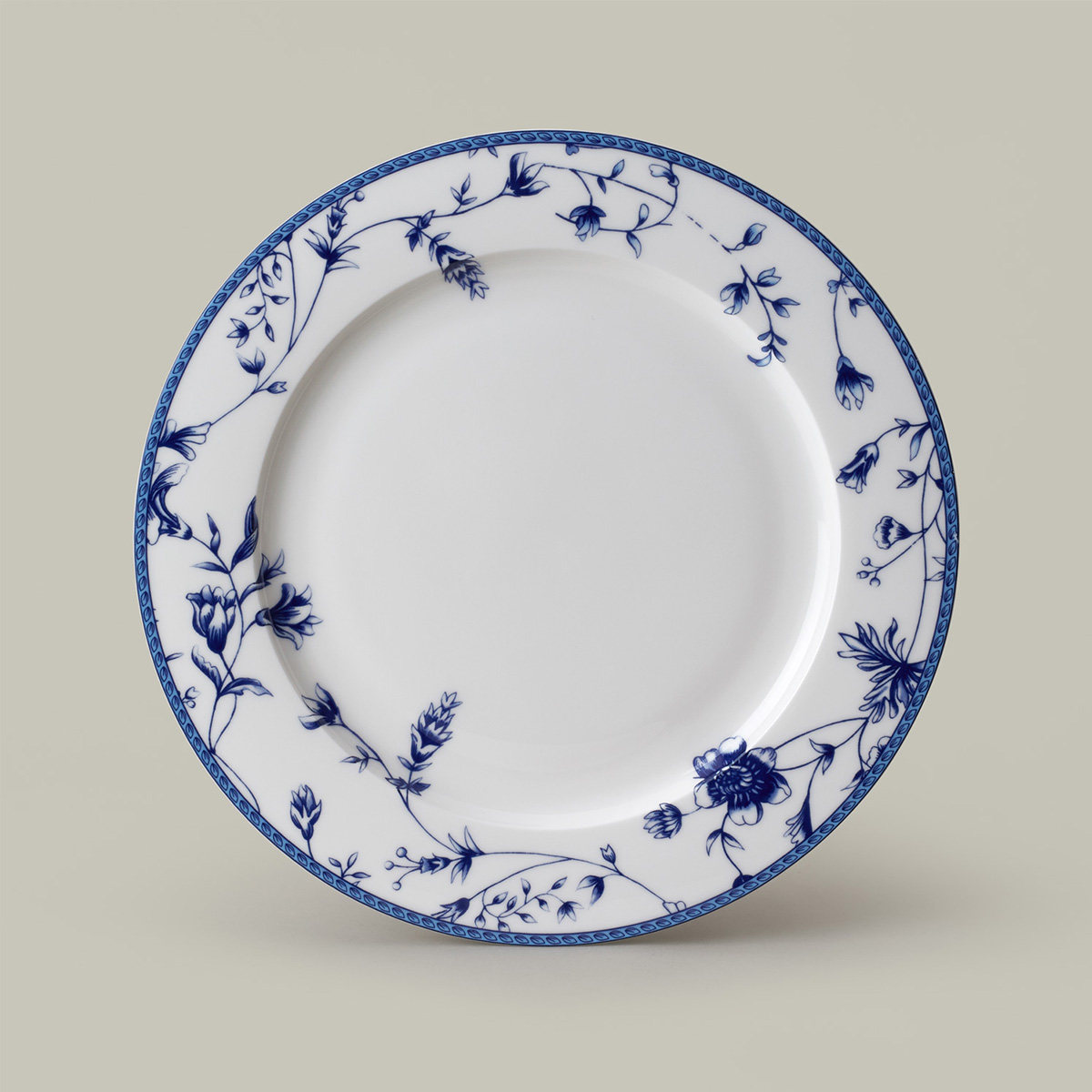 10英寸青花釉中大平盘西餐盘骨瓷牛排盘鸡盘圆形水果冷菜盘摆盘