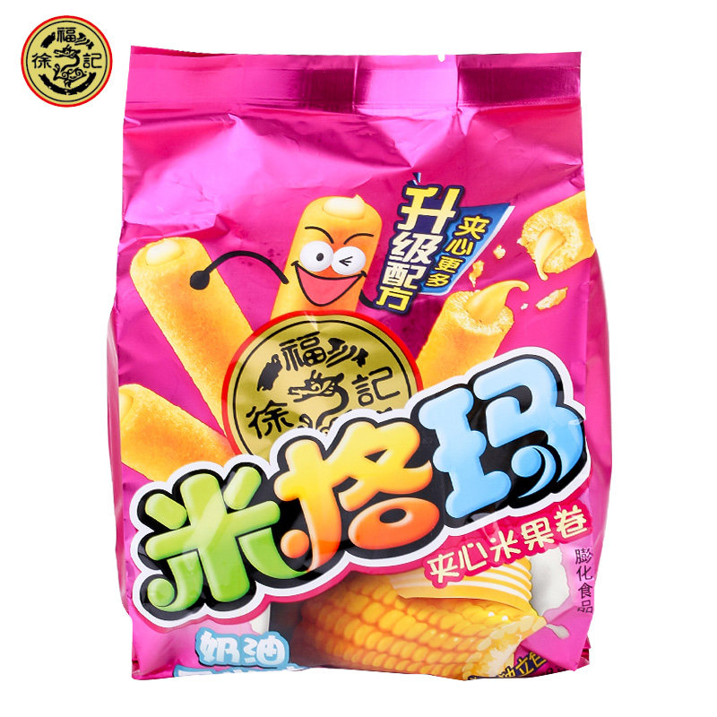 【天猫超市】徐福记米格玛米果卷奶油玉米味178g/袋 零食 膨化