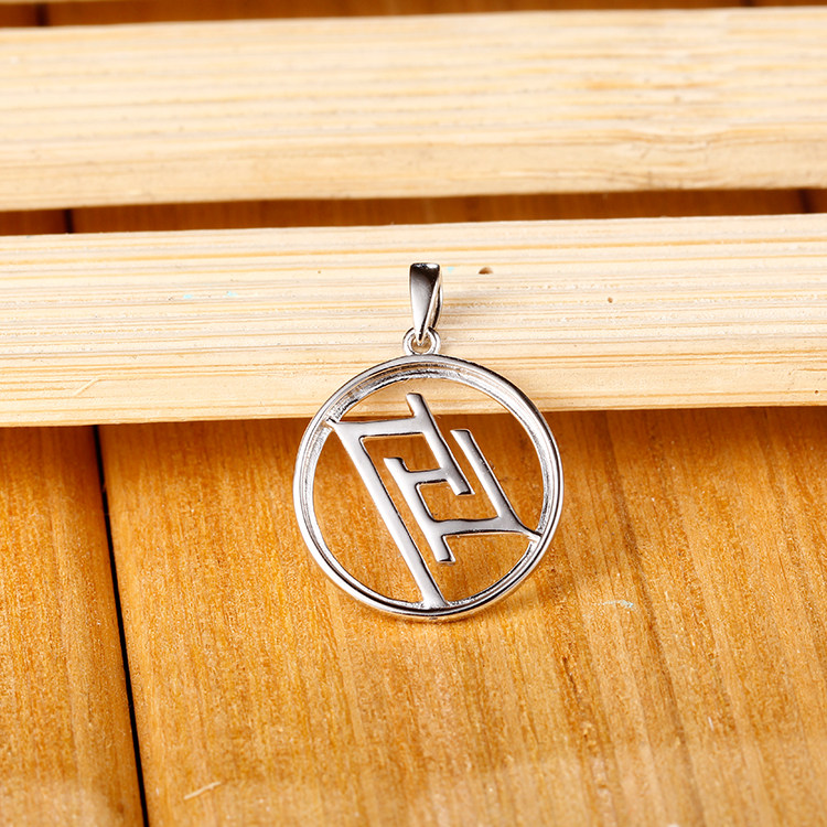 鹿晗同款项链lh7重启logo标志吊坠925纯银饰品韩版原创