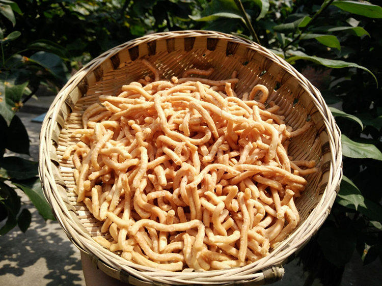 包邮 四川盐馓子广元苍溪农家油炸散子特色小吃油茶配料500g