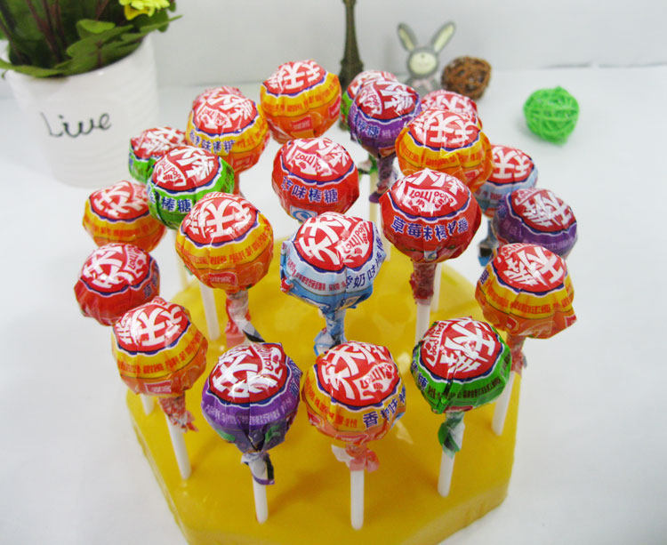雅客天天棒什锦口味棒棒糖 零食散装小孩可爱水果硬糖果促销特价