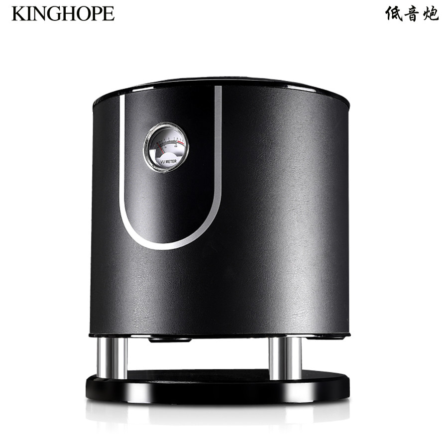 kinghope sw-89地面增压式圆形木质烤漆8寸无源重低音炮音响