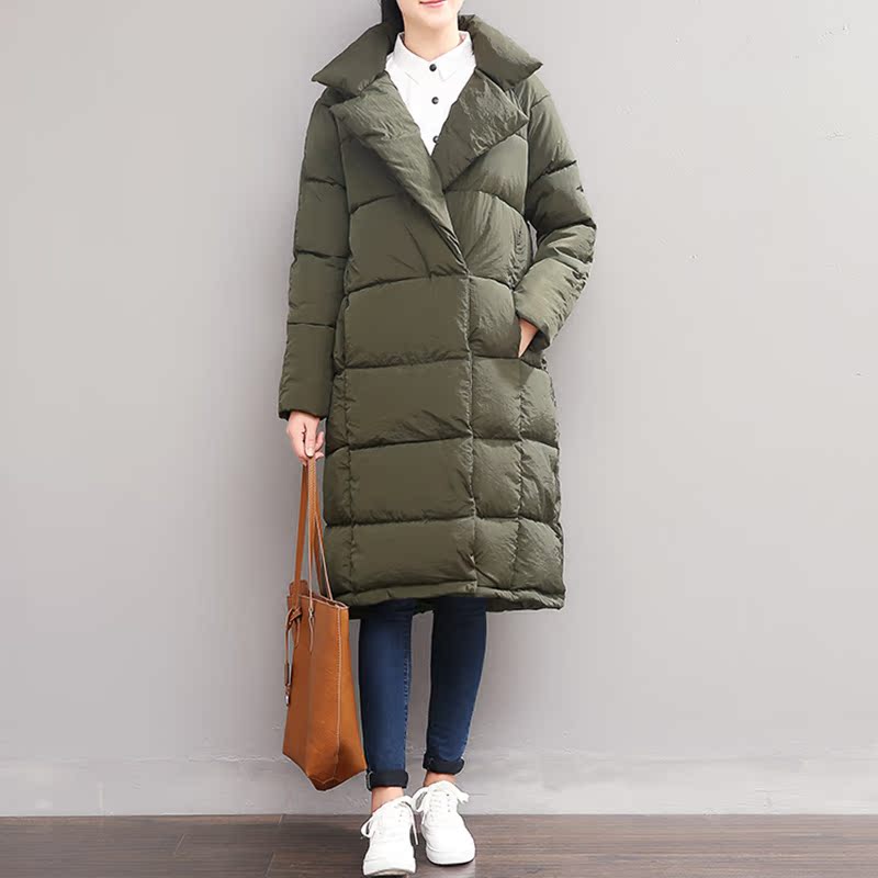 森绘出品 大码加厚外套女装棉服棉袄保暖宽松中长款棉衣冬装