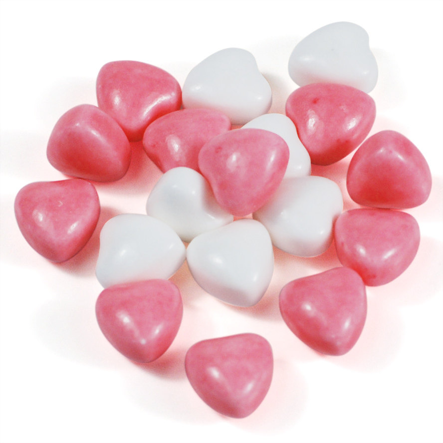 蜜桃心糖豆-粉白|260g/袋|楽菋喜糖|婚庆生日节日派对糖果礼物