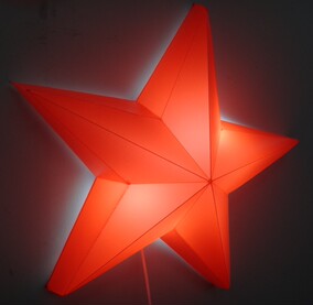 包邮led灯饰灯具 儿童房卧室灯 幼儿园装饰灯 大红色五角星吸顶灯