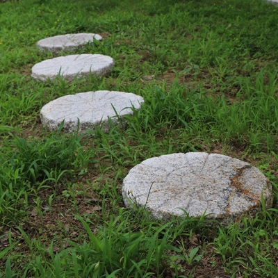 菊花形汀步石别墅庭院中式装修铺路石踏步石台阶石景观仿古青石板