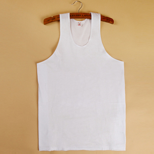 汗衫打底衫老头衫吊带背心爸爸装 中老年男士白背心纯棉汗衫