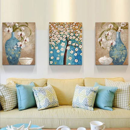 美式装饰画客厅沙发背景墙三联挂画玄关餐厅卧室北欧壁画走廊麋鹿_不