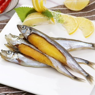 新鲜冷冻条条带子海鲜鱼类烧烤 加拿大满籽特大多春鱼500g