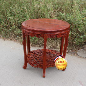 红木半月台花梨木半边桌 刺猬紫檀半圆台 实木中式家具 月牙桌