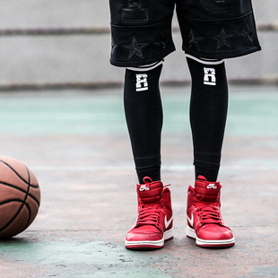 原创潮牌情侣款运动字母五星印花修身legging裤黑色男士打底裤