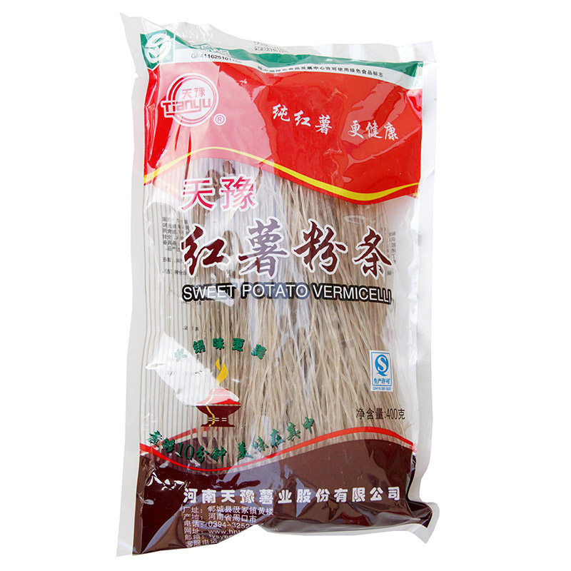 天豫粉条正宗 红薯粉条400克 条状细粉弹性强 细条装地瓜粉条